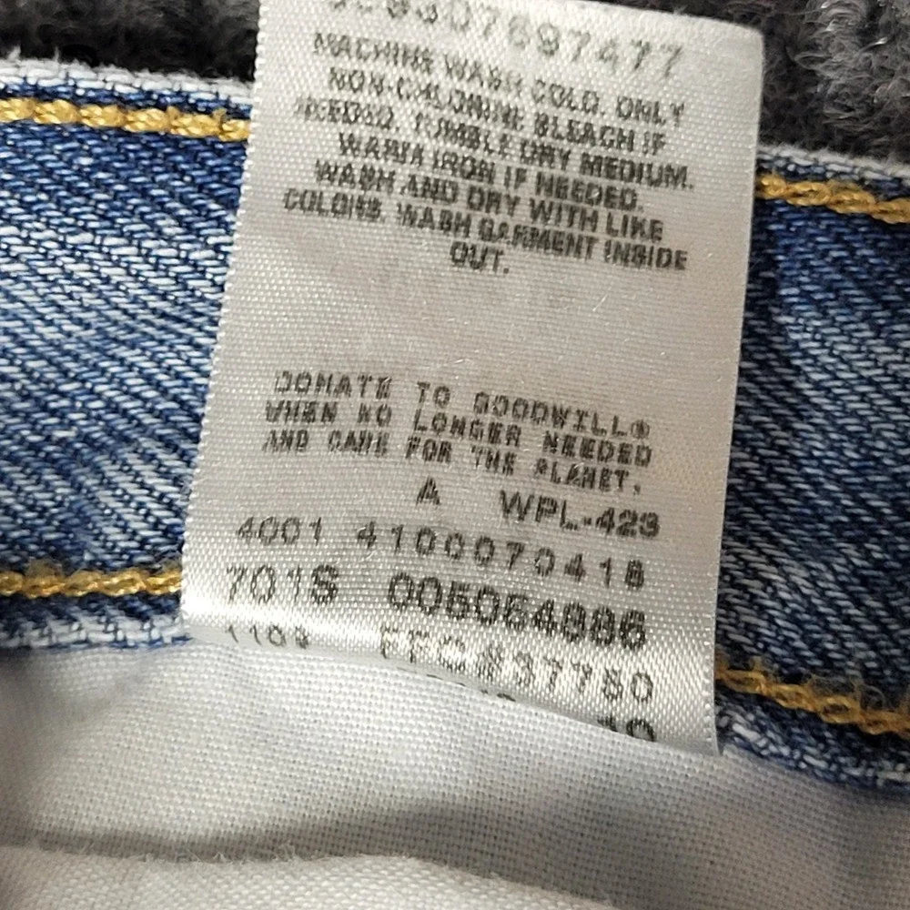 X2 Levi's 505 Regular Fit Straight Leg Denim Blue Jeans‎ Mens Size 38 x 32